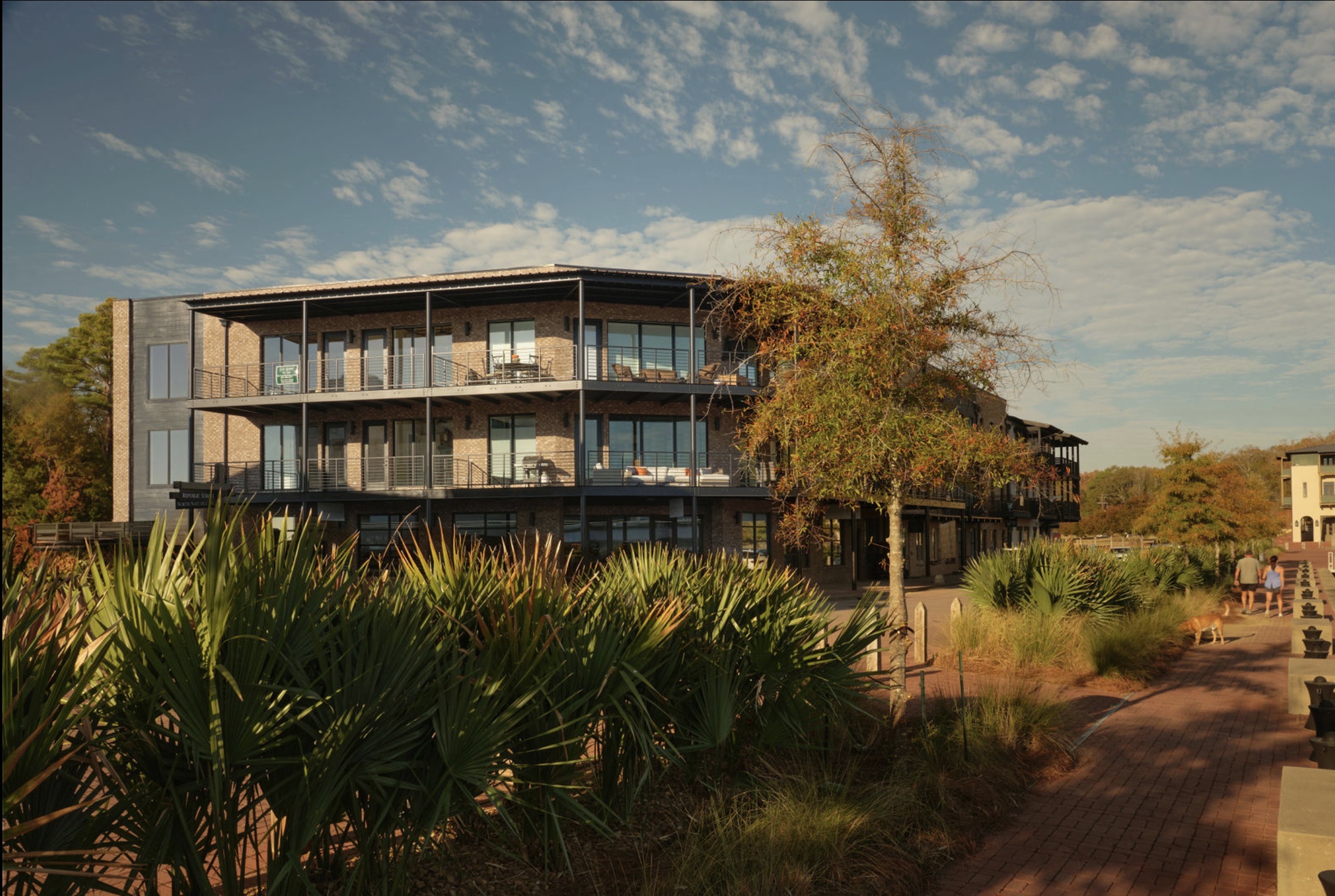 Mixed-use building exterior